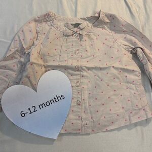 GAP - long sleeve lightweight double layered  dress. Size 6-12 months